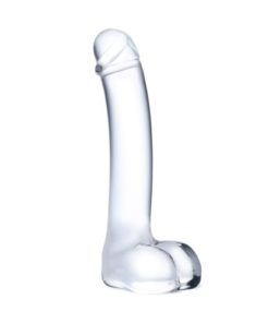 Dildo Sticla Realistic Curved Glass G-Spot jucarii erotice