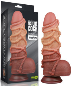 Dual Layered Platinum Silicone Cock with Rope