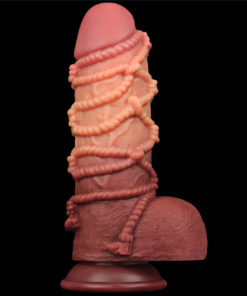 Dual Layered Platinum Silicone Cock with Rope