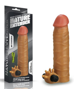 Vibrating Silicone Extender Brown