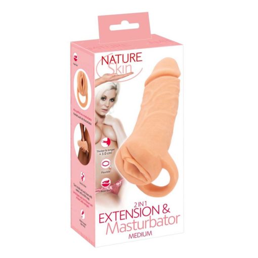 Extensie 2 in 1 cu Masturbator