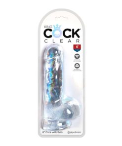 King Cock Clear cu Testicule