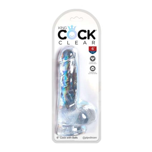 King Cock Clear cu Testicule