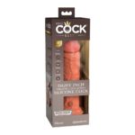 Vibrator Dual Density Vibrating Silicone Cock Tan