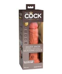 Vibrator Dual Density Vibrating Silicone Cock Tan