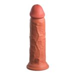 Vibrator Dual Density Vibrating Silicone Cock Tan