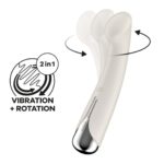 Vibrator cu Cap Rotativ Spinning G-Spot 1 Beige