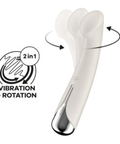 Vibrator cu Cap Rotativ Spinning G-Spot 1 Beige