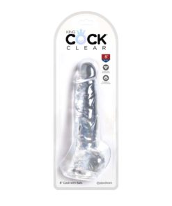 Dildo 8 With Balls Clear