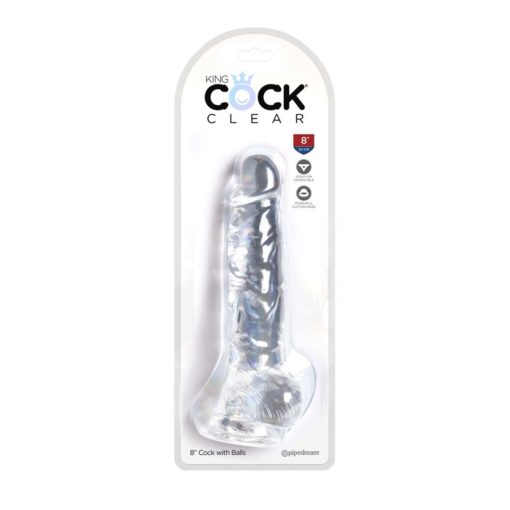 Dildo 8 With Balls Clear