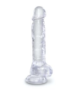 Dildo 8 With Balls Clear