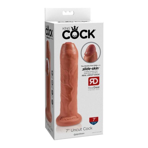 Dildo Uncut Tan 7 Piele Retractabila