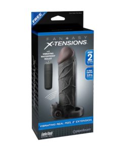 Prelungitor Penis Vibrating Real Feel 2 Black