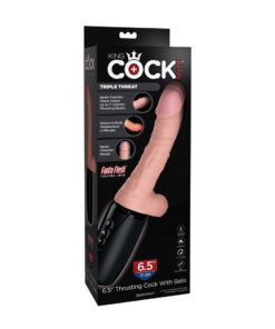 Vibrator Thrusting Cock Triple Threat Light