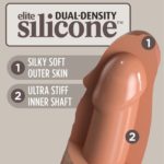 Dildo 8 Dual Density Silicone Cock Tan