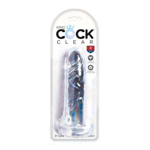 Dildo cu Ventuza King Cock Clear