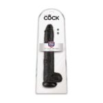 Dildo Negru King Cock cu Testicule