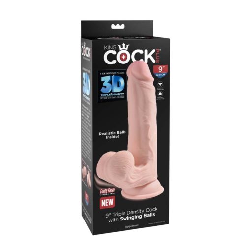 Dildo Triple Density Cock With Swinging Balls