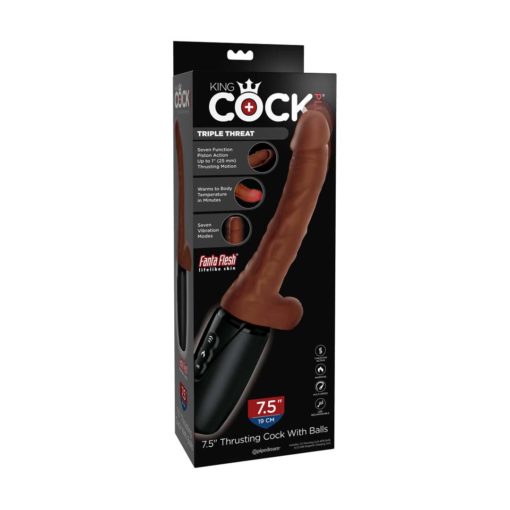 Vibrator Thrusting Cock cu Testicule