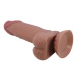 Dildo Sliding Skin Brown 19 cm